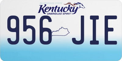 KY license plate 956JIE
