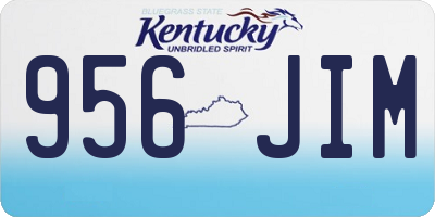 KY license plate 956JIM