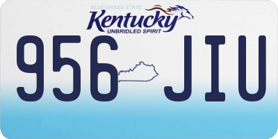 KY license plate 956JIU