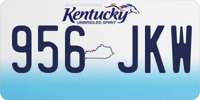 KY license plate 956JKW