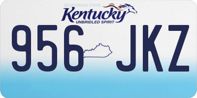 KY license plate 956JKZ
