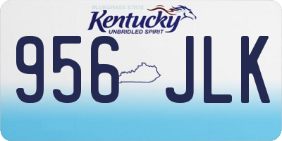 KY license plate 956JLK