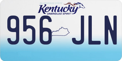 KY license plate 956JLN