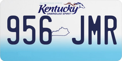KY license plate 956JMR