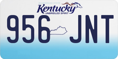 KY license plate 956JNT