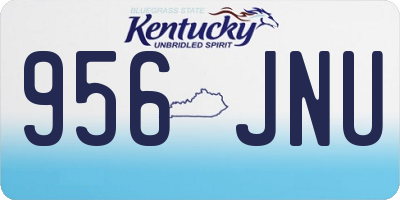 KY license plate 956JNU