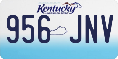 KY license plate 956JNV