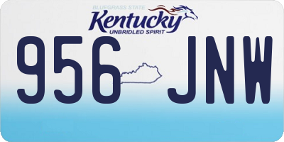 KY license plate 956JNW