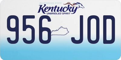 KY license plate 956JOD