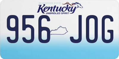 KY license plate 956JOG