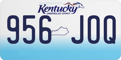 KY license plate 956JOQ
