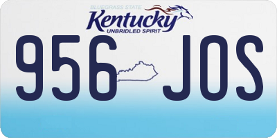 KY license plate 956JOS