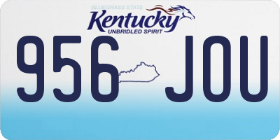 KY license plate 956JOU