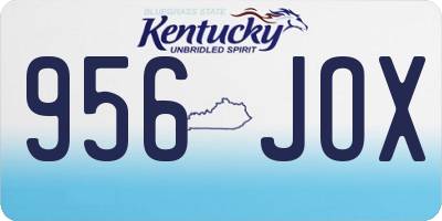KY license plate 956JOX