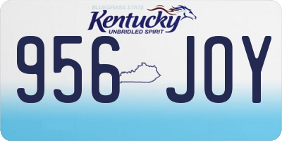 KY license plate 956JOY