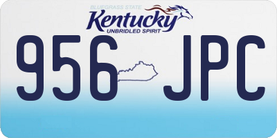 KY license plate 956JPC
