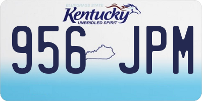 KY license plate 956JPM