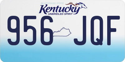 KY license plate 956JQF