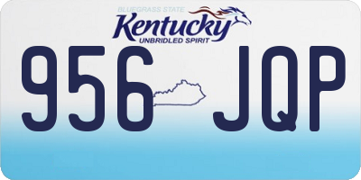 KY license plate 956JQP