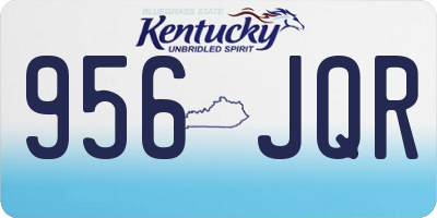 KY license plate 956JQR