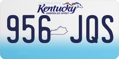 KY license plate 956JQS