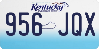 KY license plate 956JQX