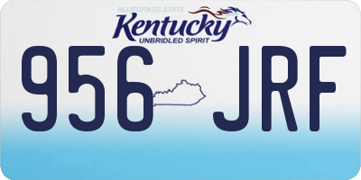 KY license plate 956JRF