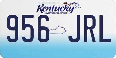 KY license plate 956JRL