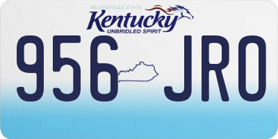 KY license plate 956JRO
