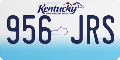 KY license plate 956JRS