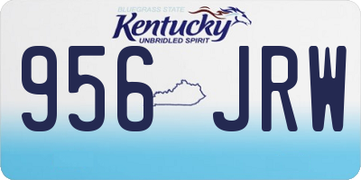 KY license plate 956JRW