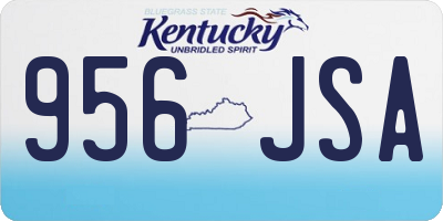 KY license plate 956JSA