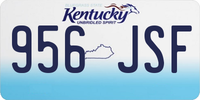 KY license plate 956JSF