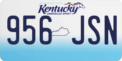 KY license plate 956JSN