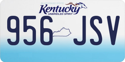 KY license plate 956JSV