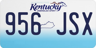 KY license plate 956JSX