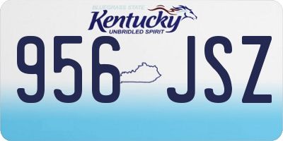 KY license plate 956JSZ