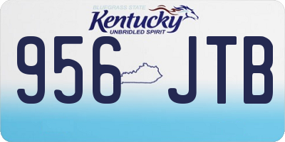 KY license plate 956JTB