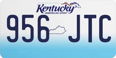 KY license plate 956JTC