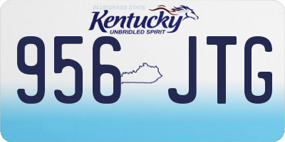 KY license plate 956JTG