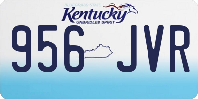 KY license plate 956JVR