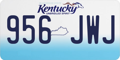 KY license plate 956JWJ