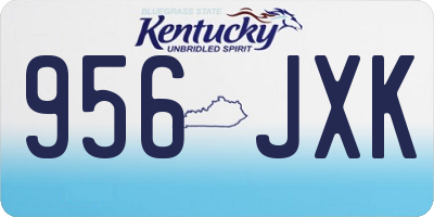 KY license plate 956JXK