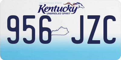 KY license plate 956JZC