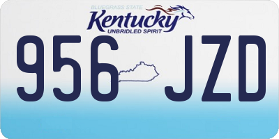 KY license plate 956JZD