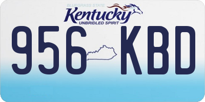 KY license plate 956KBD