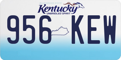KY license plate 956KEW