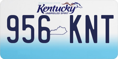 KY license plate 956KNT