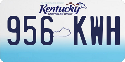KY license plate 956KWH