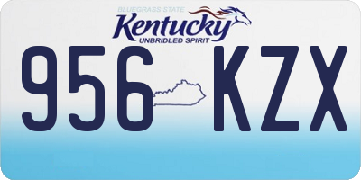 KY license plate 956KZX